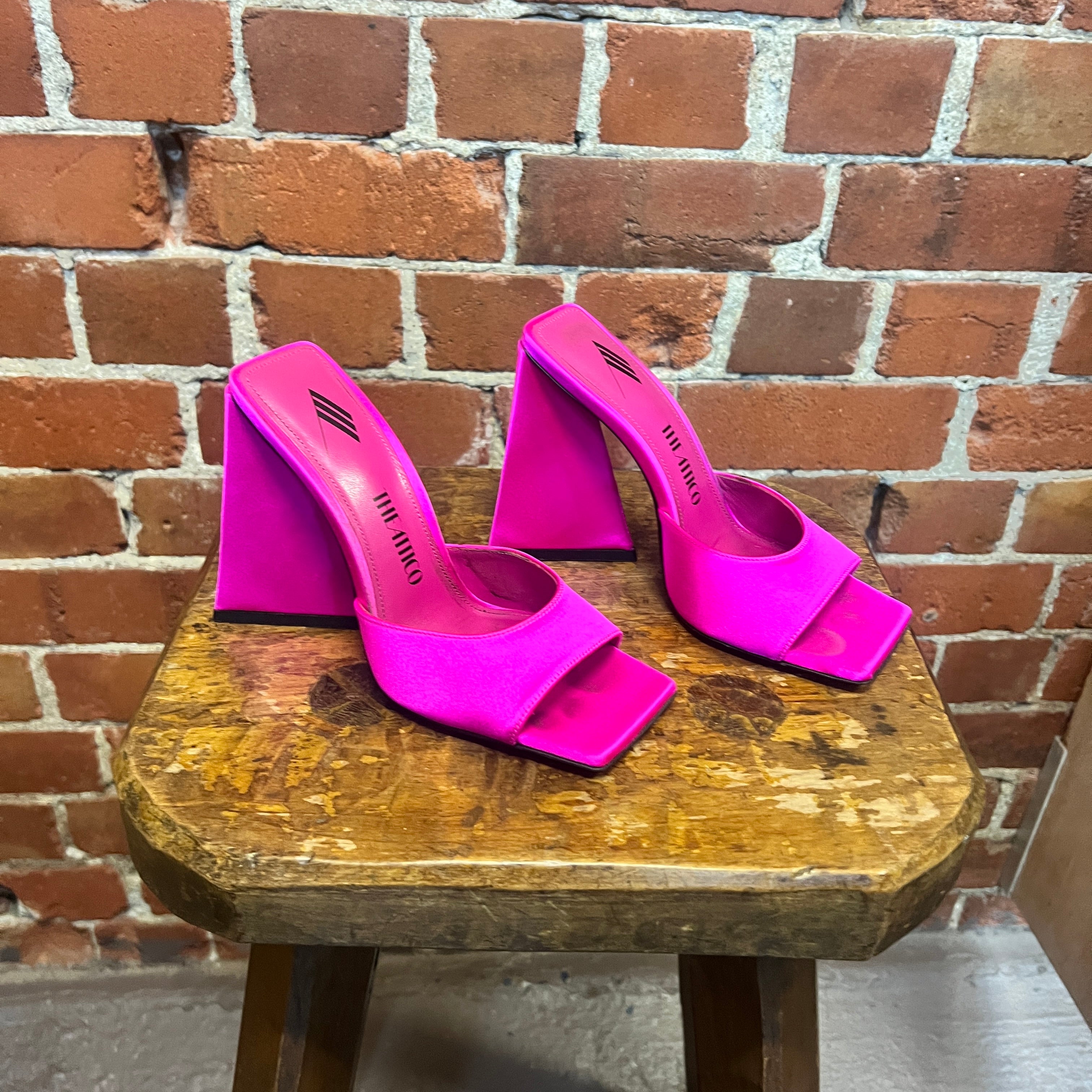 THE ATTICO satin mules 36