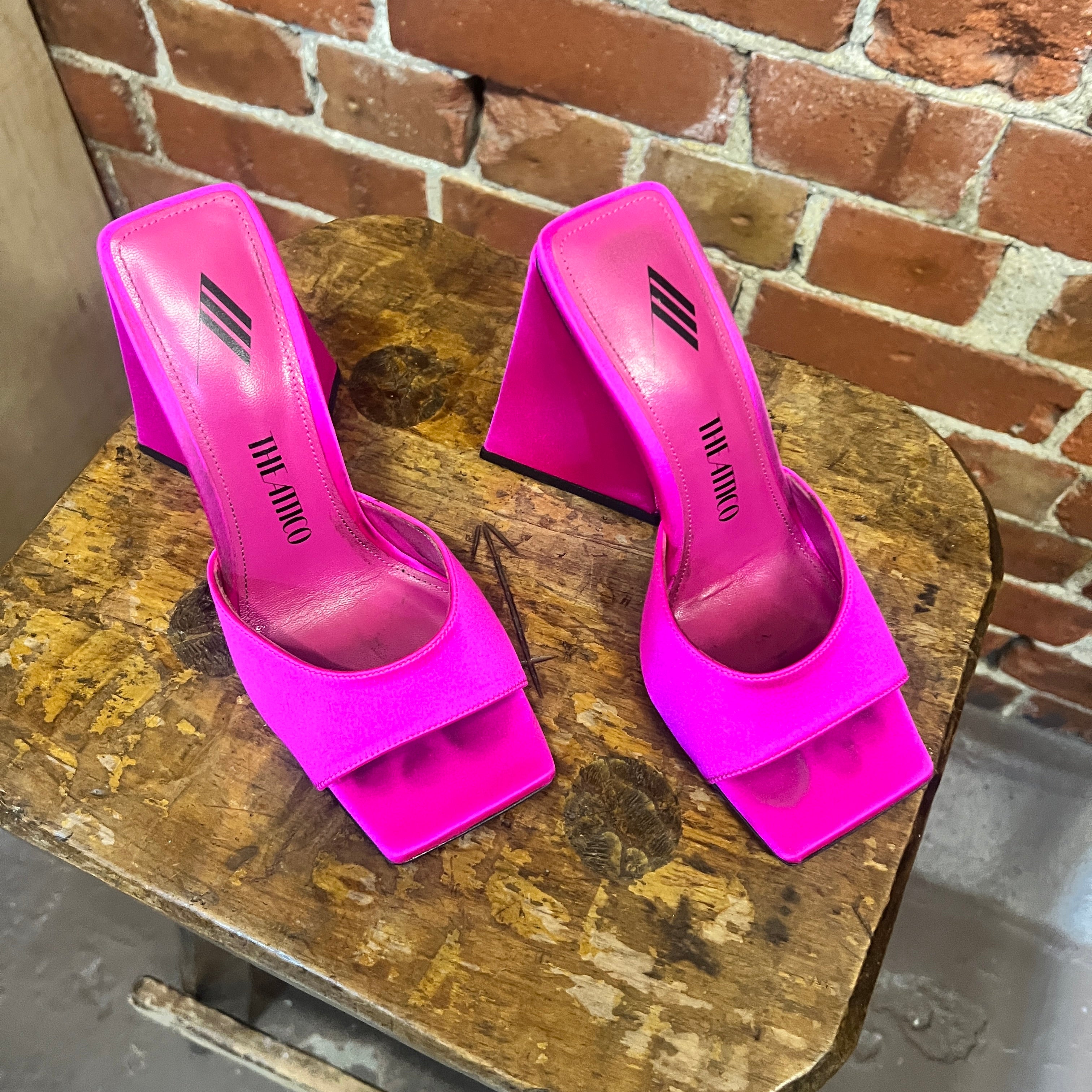 THE ATTICO satin mules 36