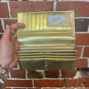 VIVIENNE WESTWOOD gold leather wallet