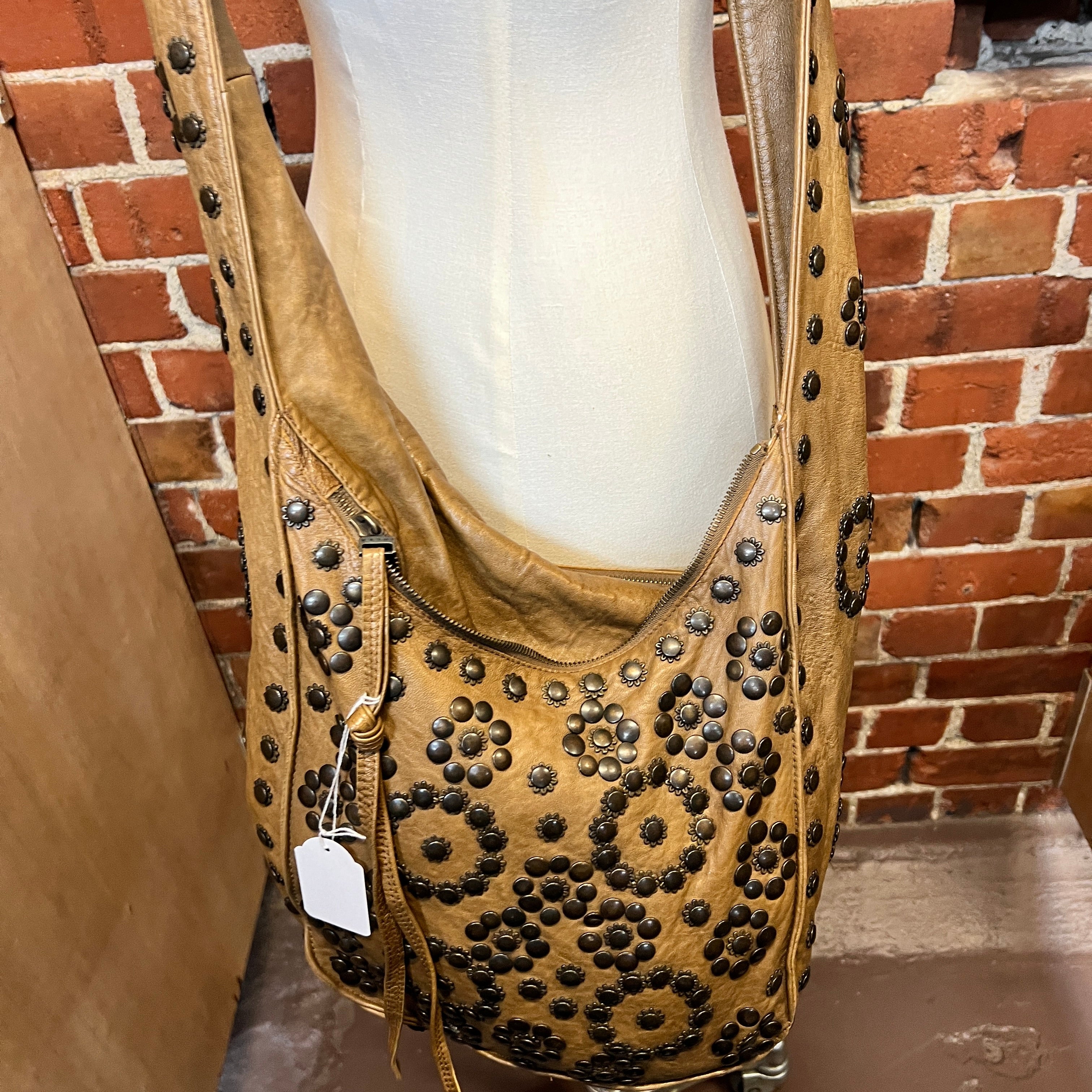 MARNI RARE Studded leather boho bag