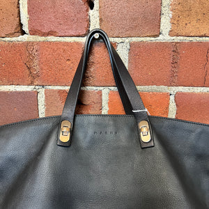 MARNI large leather tote handbag