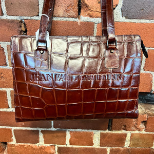 JEAN PAUL GAULTIER Croc print leather bag