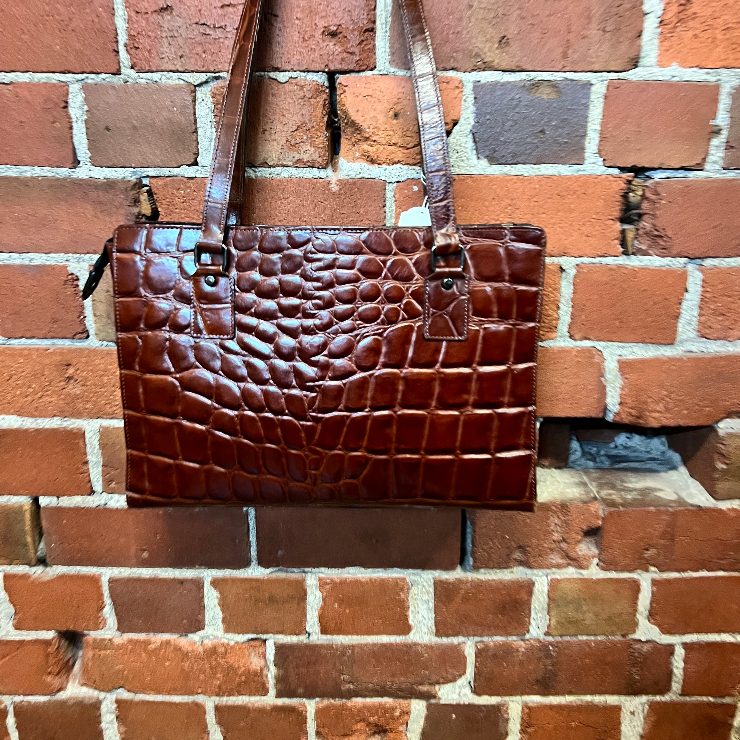 JEAN PAUL GAULTIER Croc print leather bag