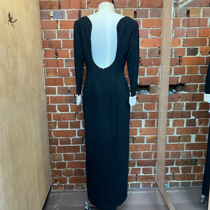 BILL BLASS Designer tuxedo backless gown