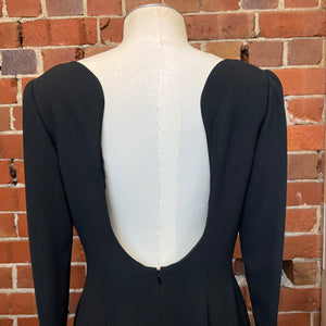BILL BLASS Designer tuxedo backless gown