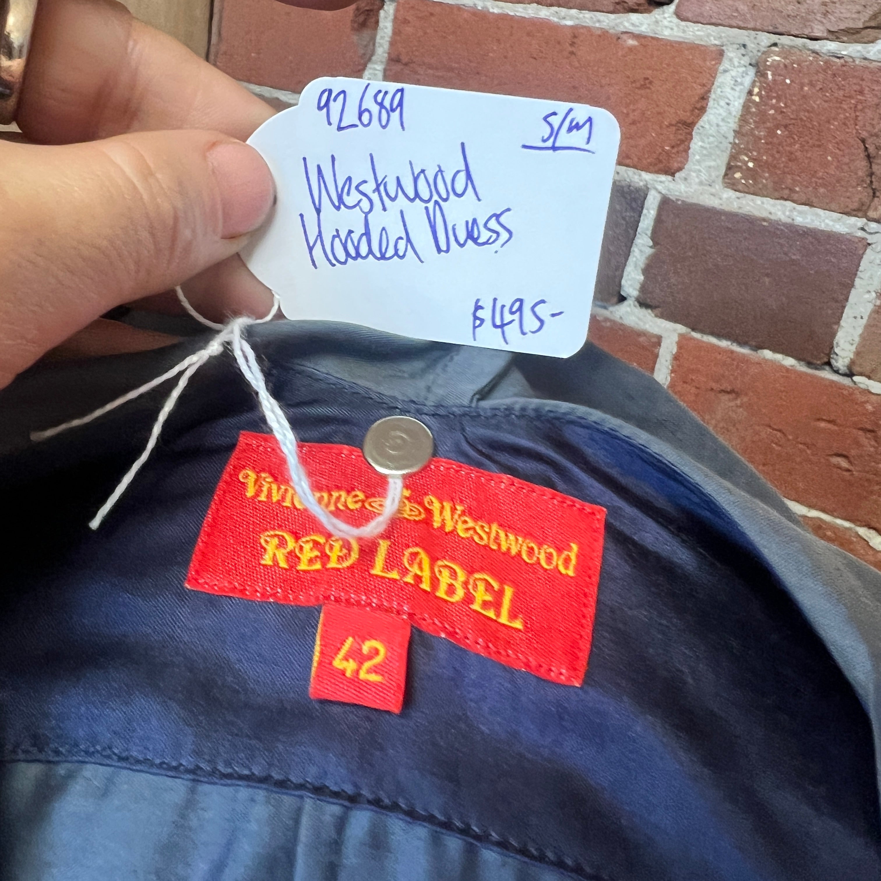 VIVIENNE WESTWOOD polished cotton hooded dress