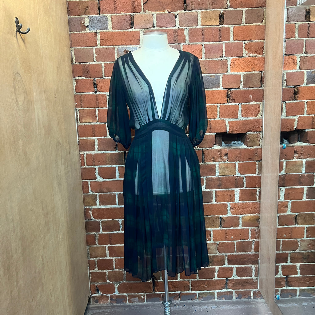ZAMBESI silk tartan dress