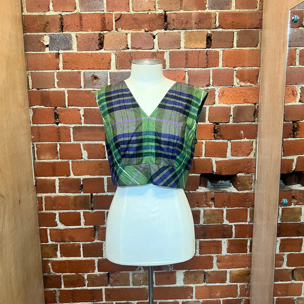 SANDRO tartan top