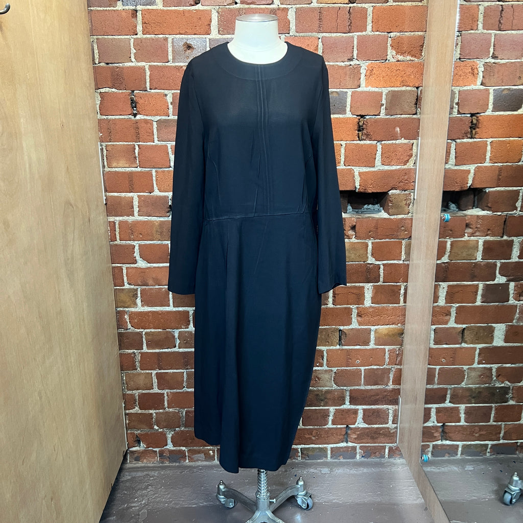 MARTIN MARGIELA L/S CRINKLE WAIST DRESS 2003 WINTER