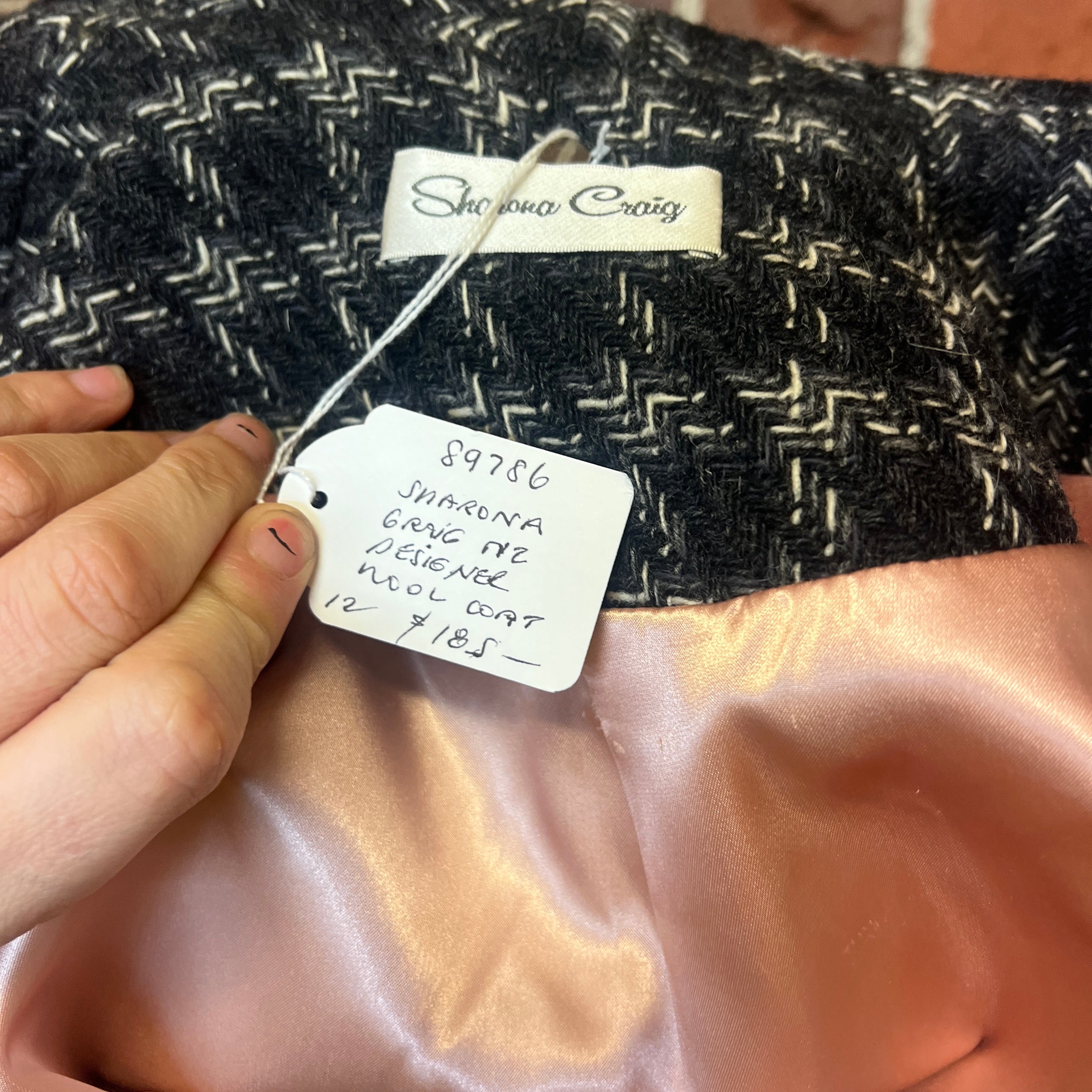 SHARONA CRAIG Wool tweed coat