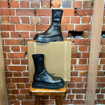 BURBERRY chunky leather boots 40