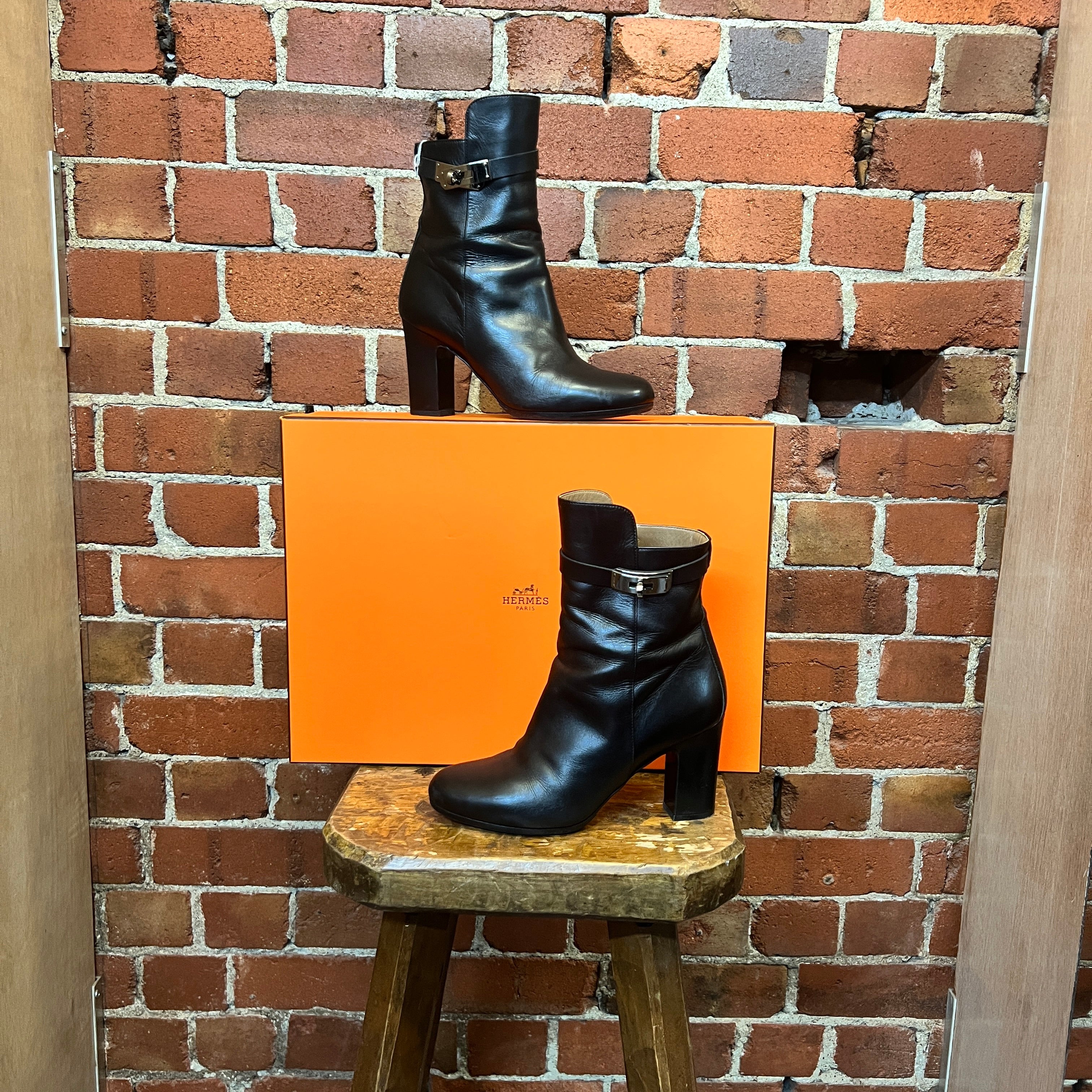 St Germain Hermes Brown Boots Hermes Saint Germain Ankle Boot Size 37