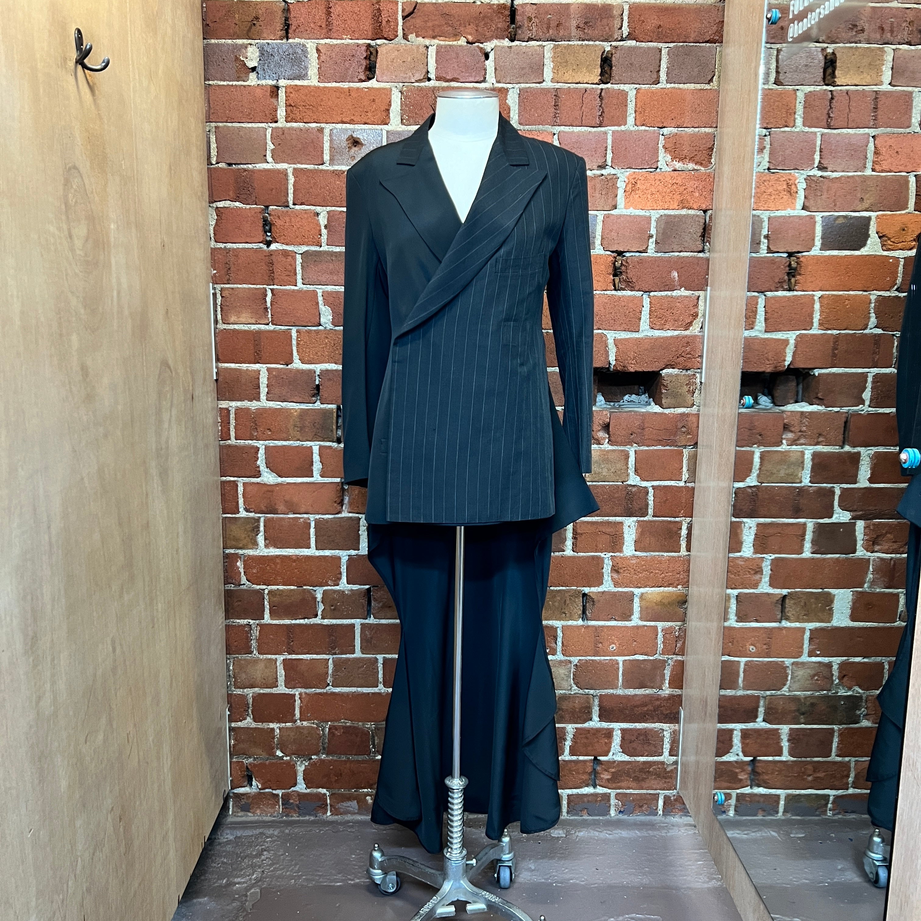 YOHJI YAMAMOTO Pinstripe wool and silk jacket