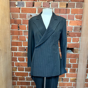 YOHJI YAMAMOTO Pinstripe wool and silk jacket