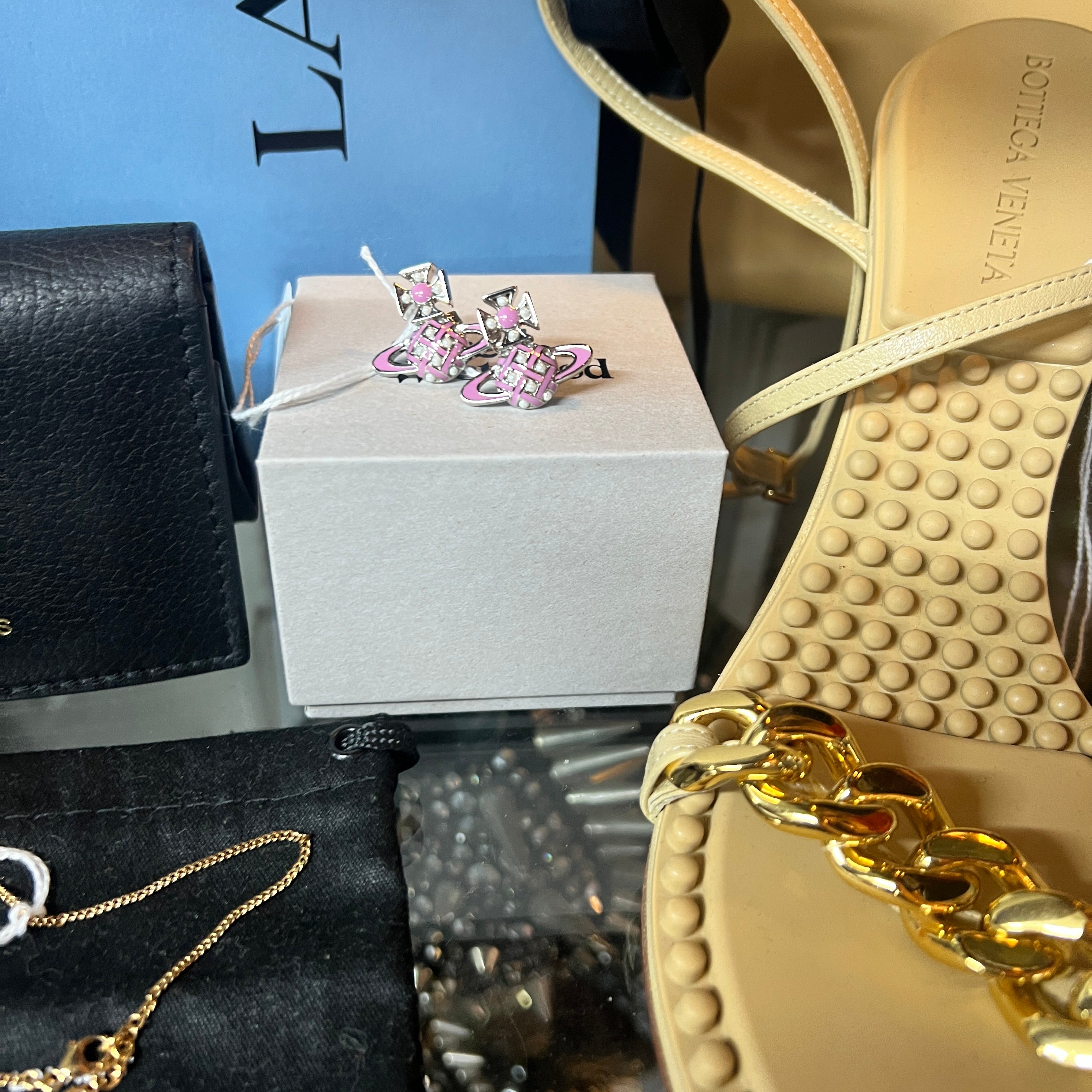 VIVIENNE WESTWOOD enamel and pearl earrings