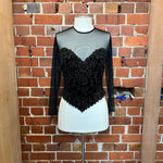 TADASHI mesh and sparkle top