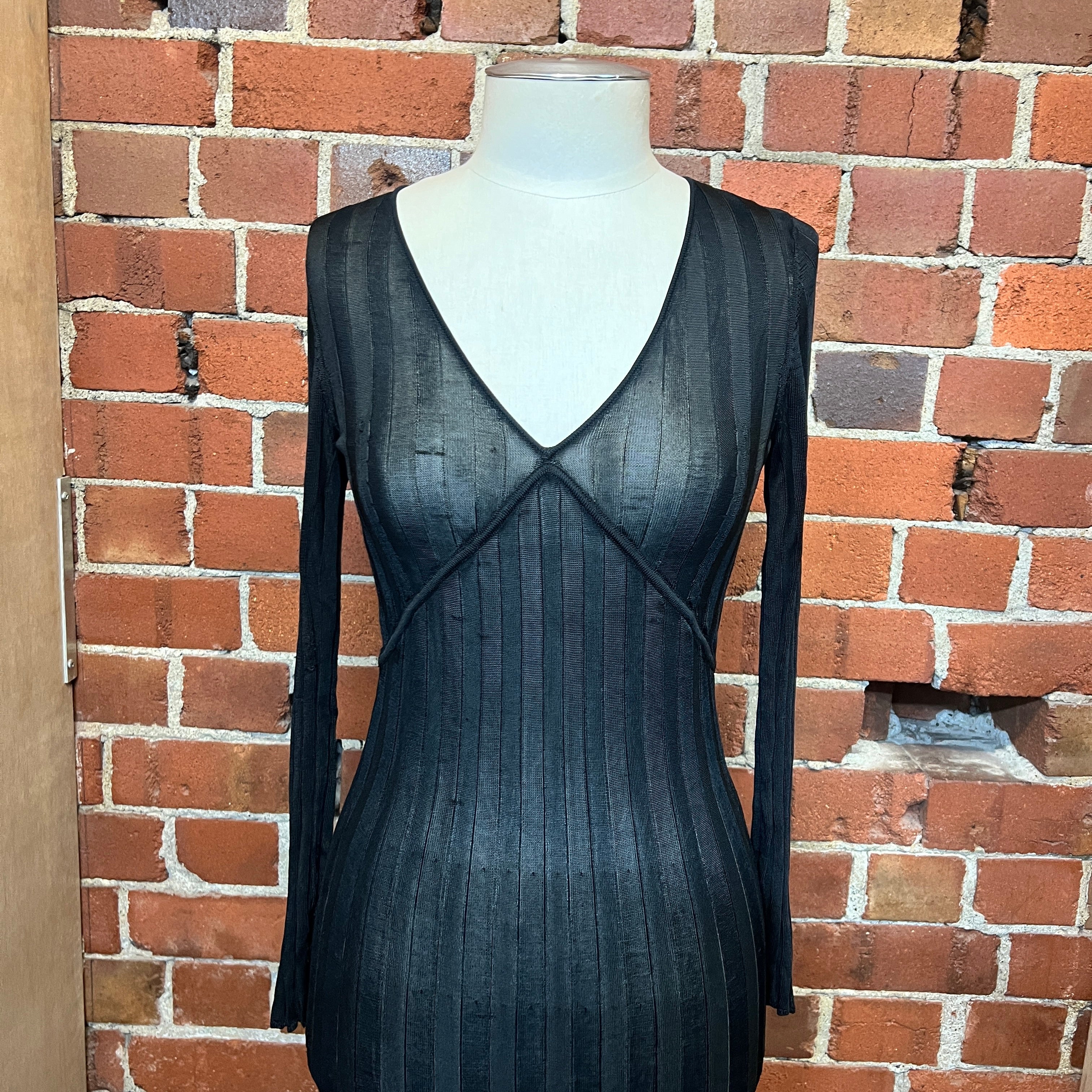 Designer ribbed dress