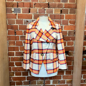 VIVIENNE WESTWOOD plaid wool jacket