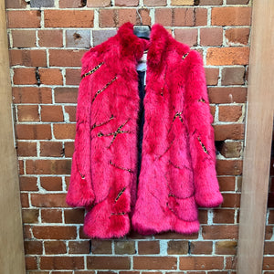 H&MOSCHINO faux fur chain coat