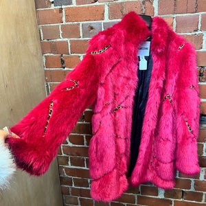 H&MOSCHINO faux fur chain coat