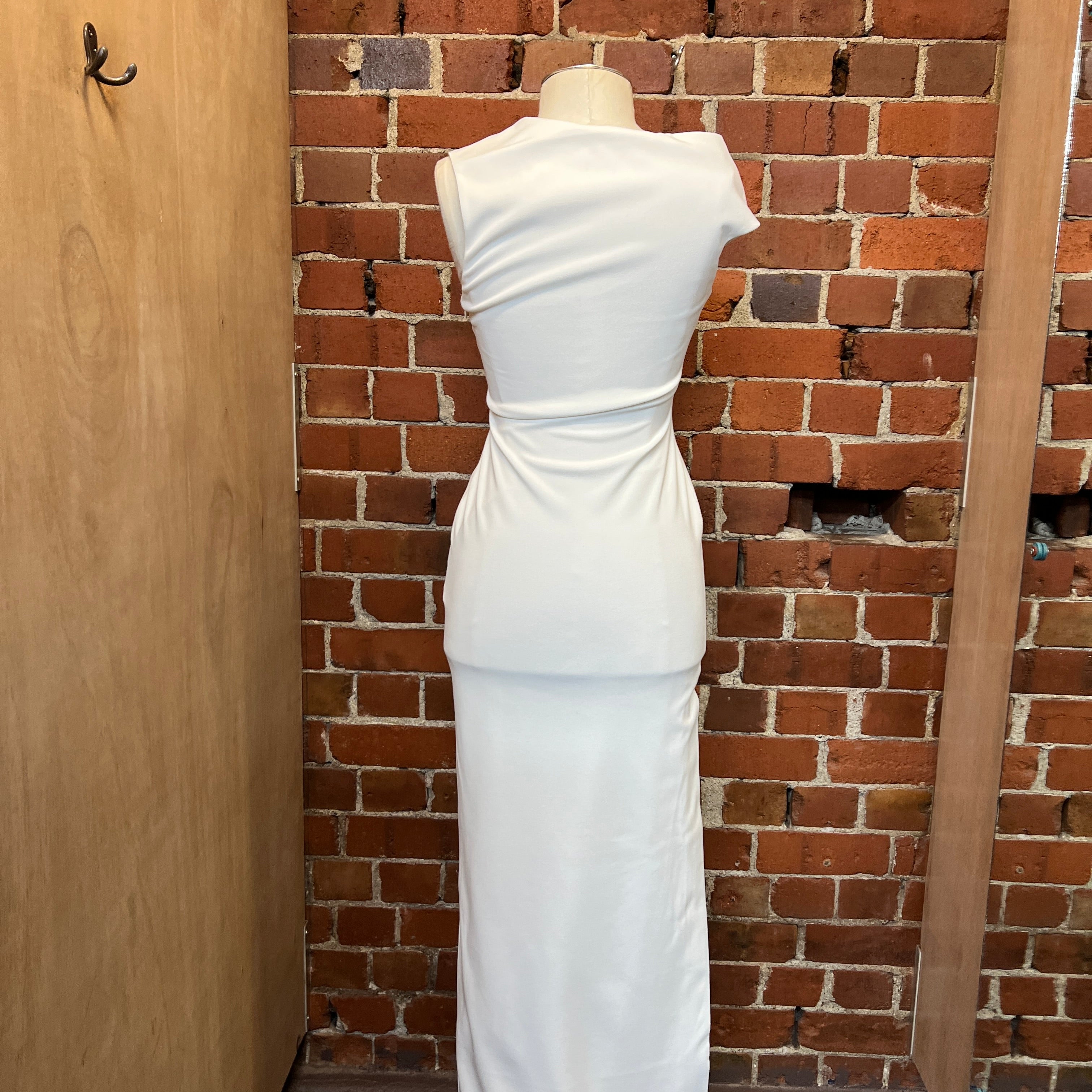 SOLACE stretch white gown