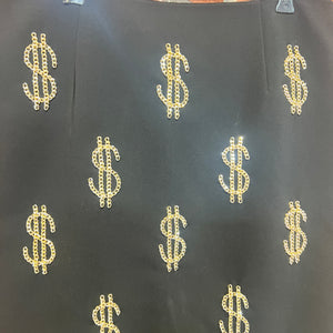 MOSCHINO Chain dollar sign skirt