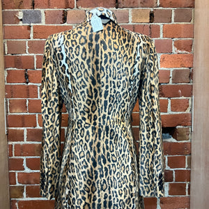 MOSCHINO 1990'S leopard faux fur coat