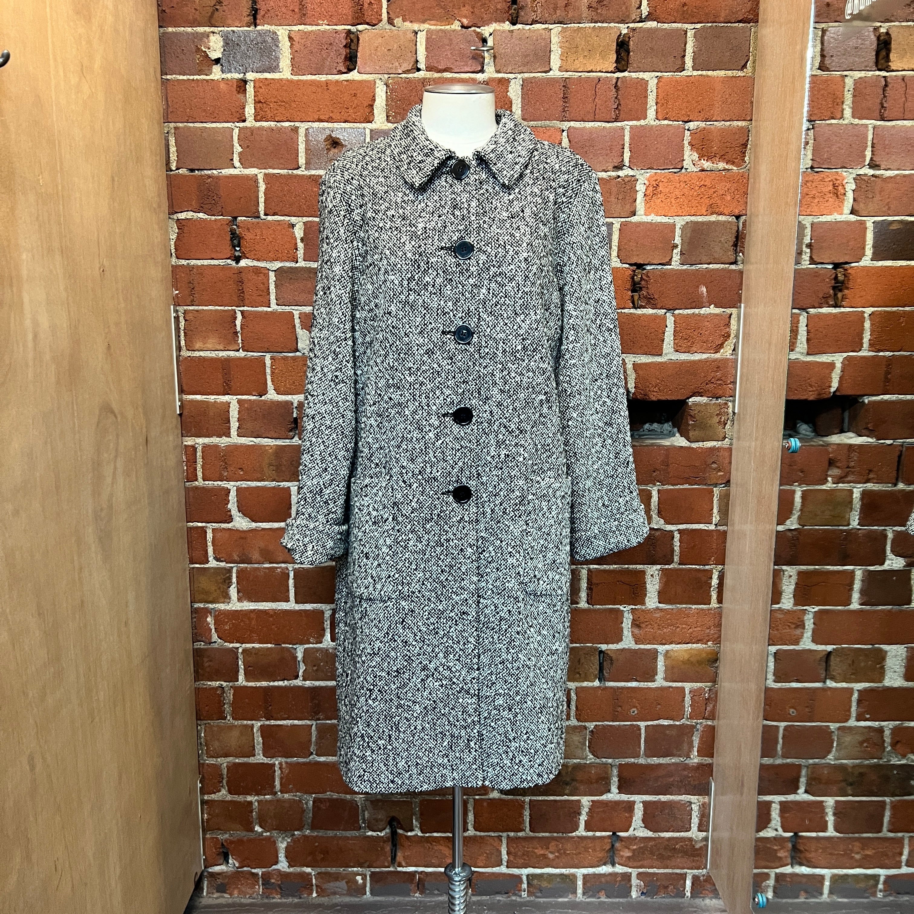 MOSCHINO 1990's woven wool coat