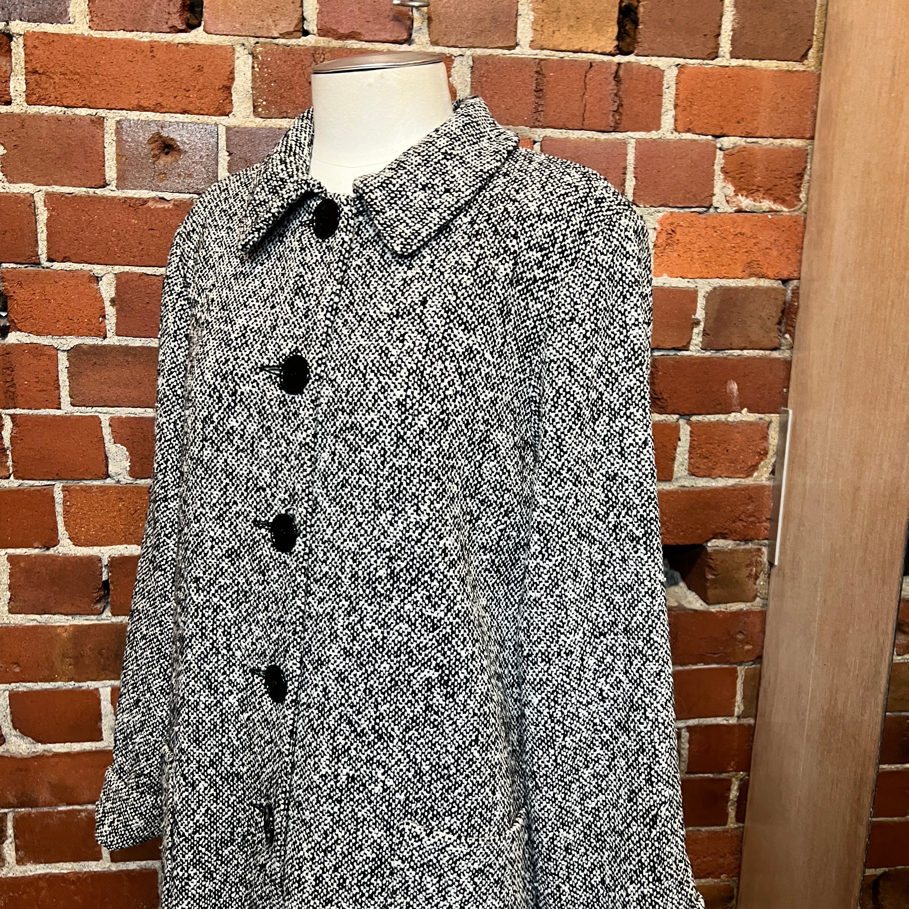 MOSCHINO 1990's woven wool coat