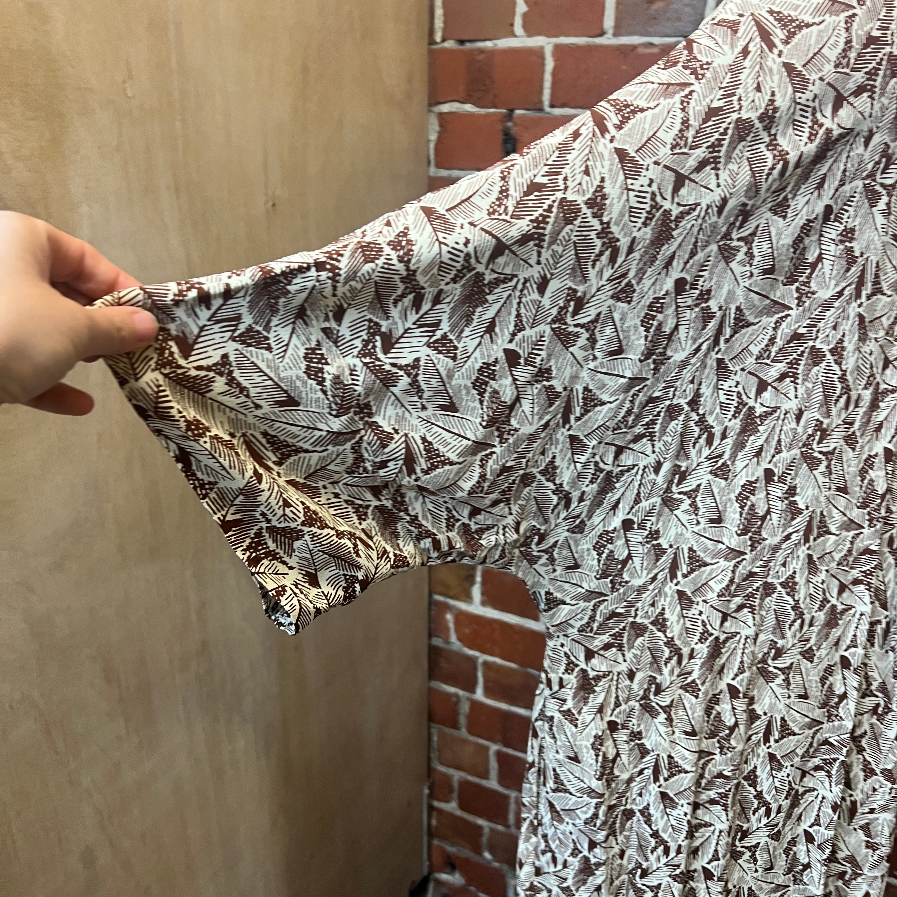 TOAST leaf print crepe dress
