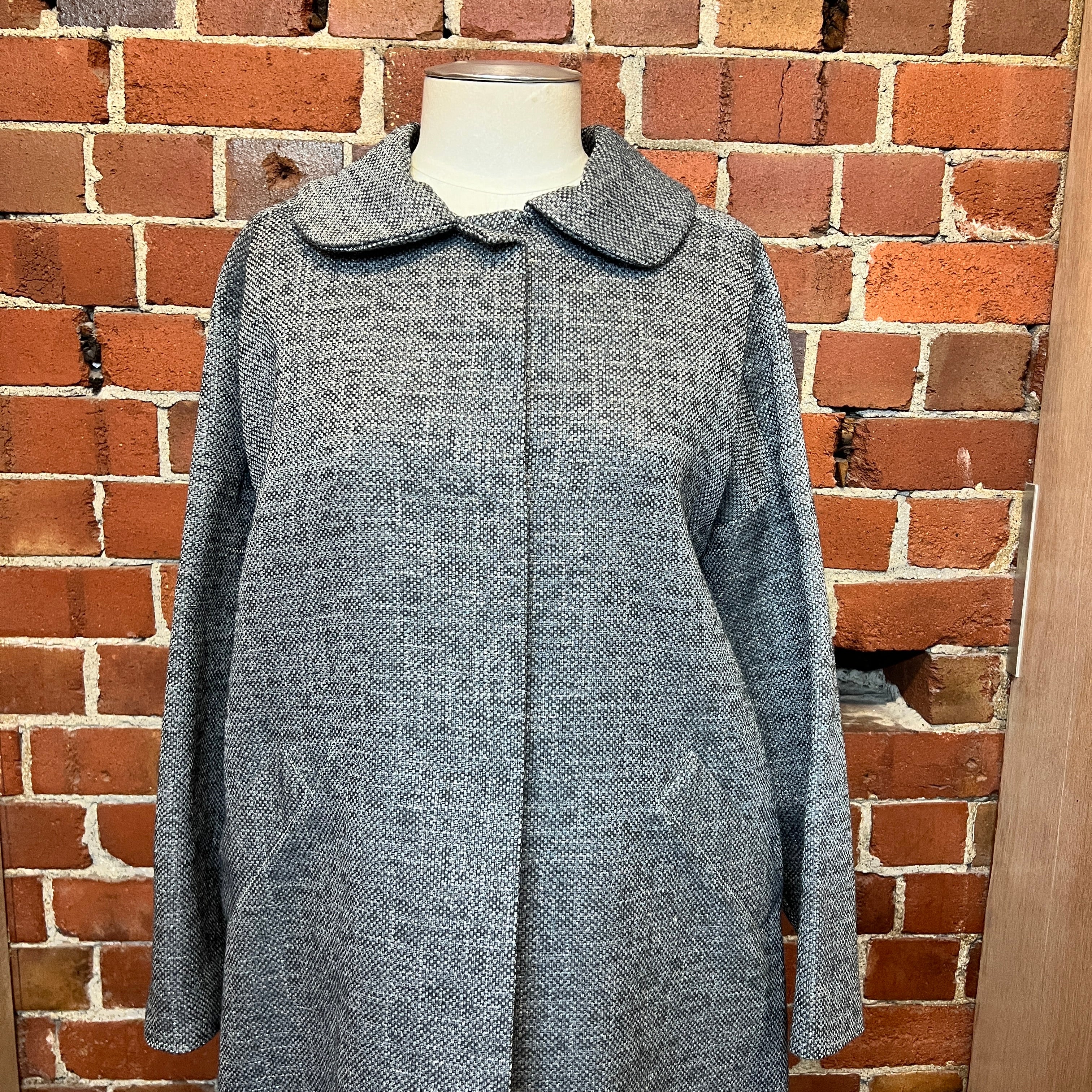 MARNI woven wool and linen coat