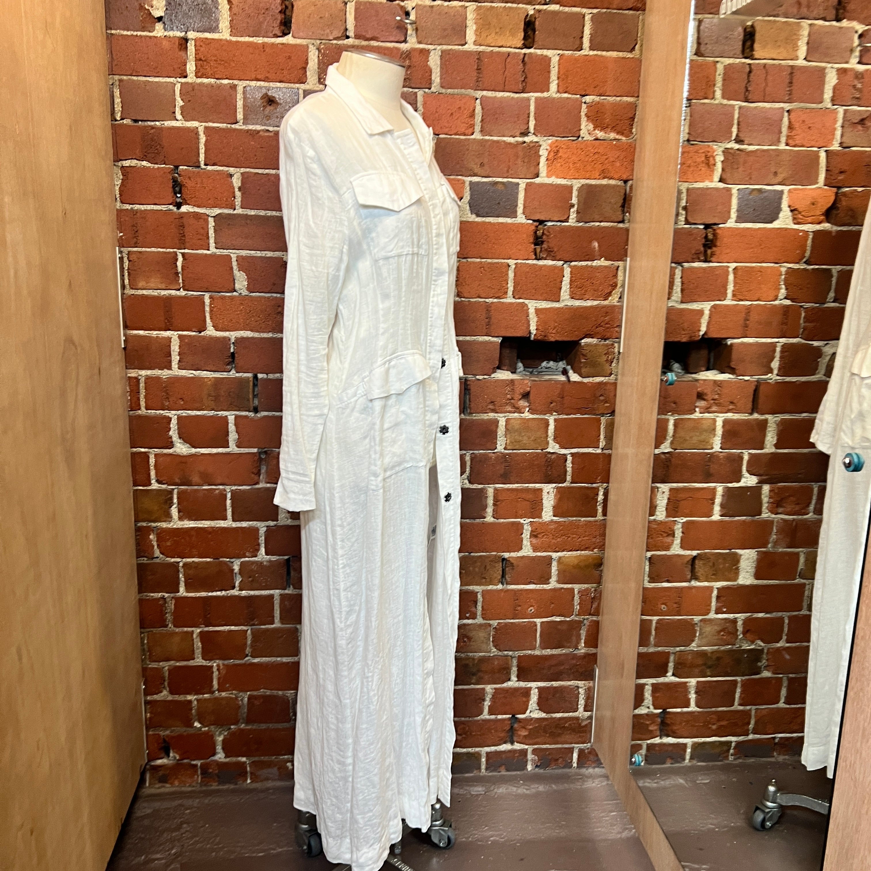 PARIS GEORGIA  maxi linen jacket