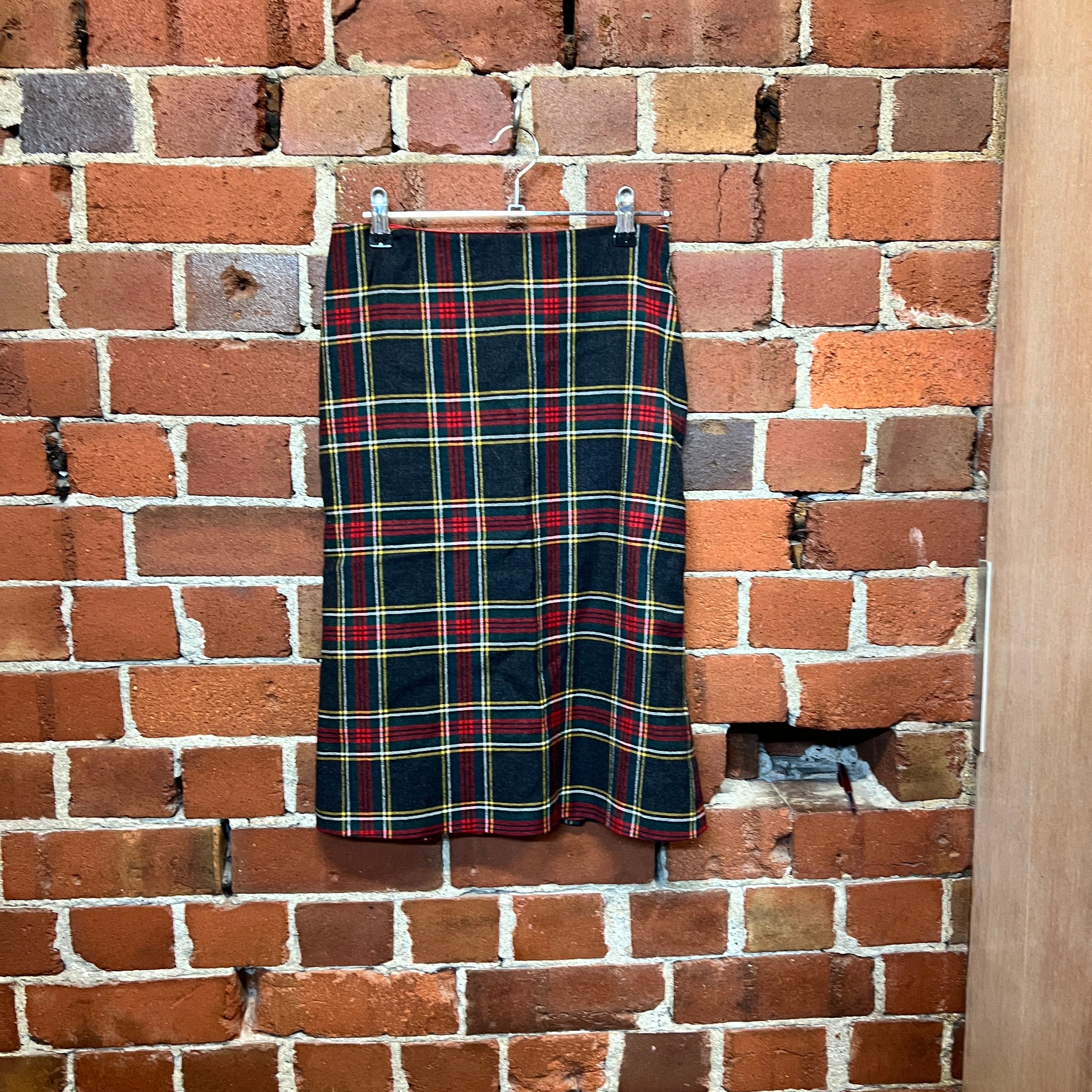 MOSCHINO tartan wool skirt