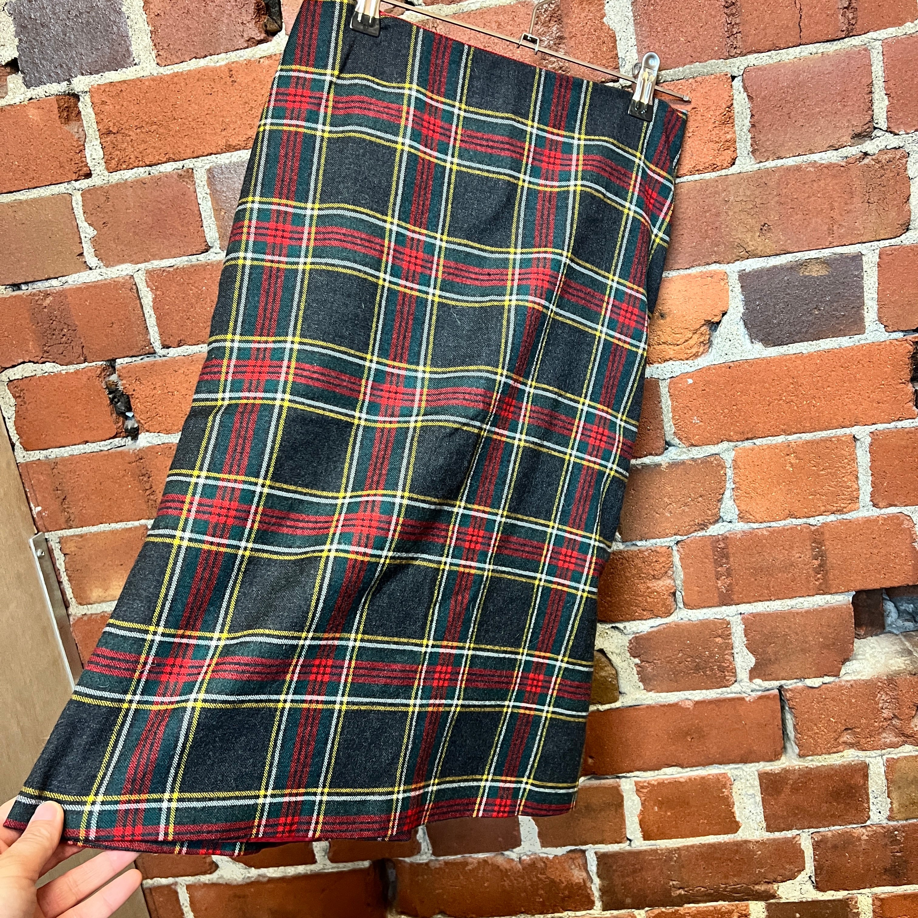 MOSCHINO tartan wool skirt