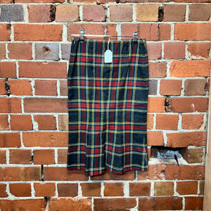 MOSCHINO tartan wool skirt