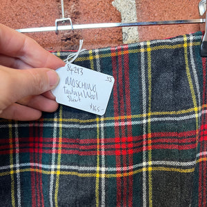 MOSCHINO tartan wool skirt