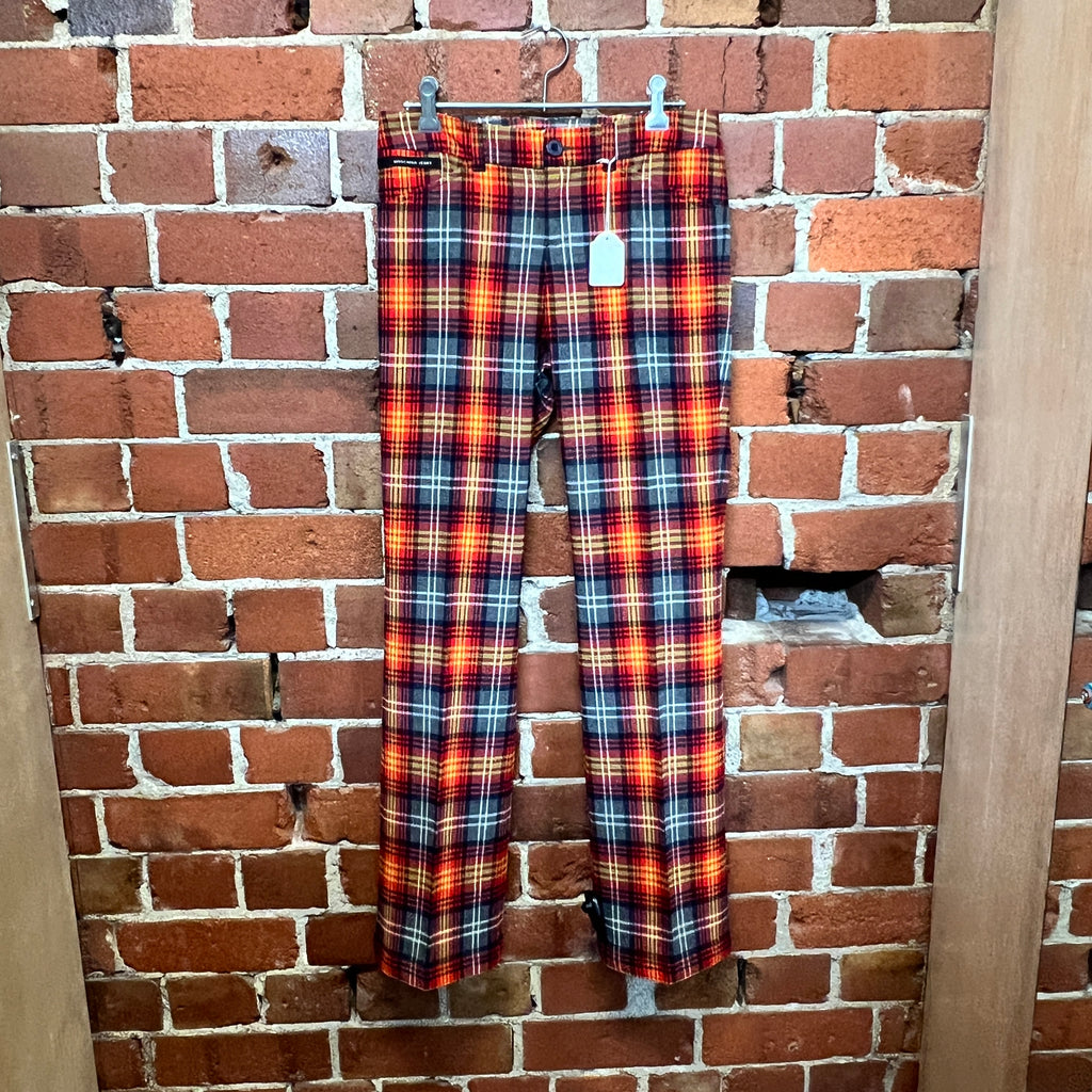 MOSCHINO tartan wool trousers