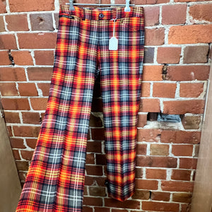 MOSCHINO tartan wool trousers