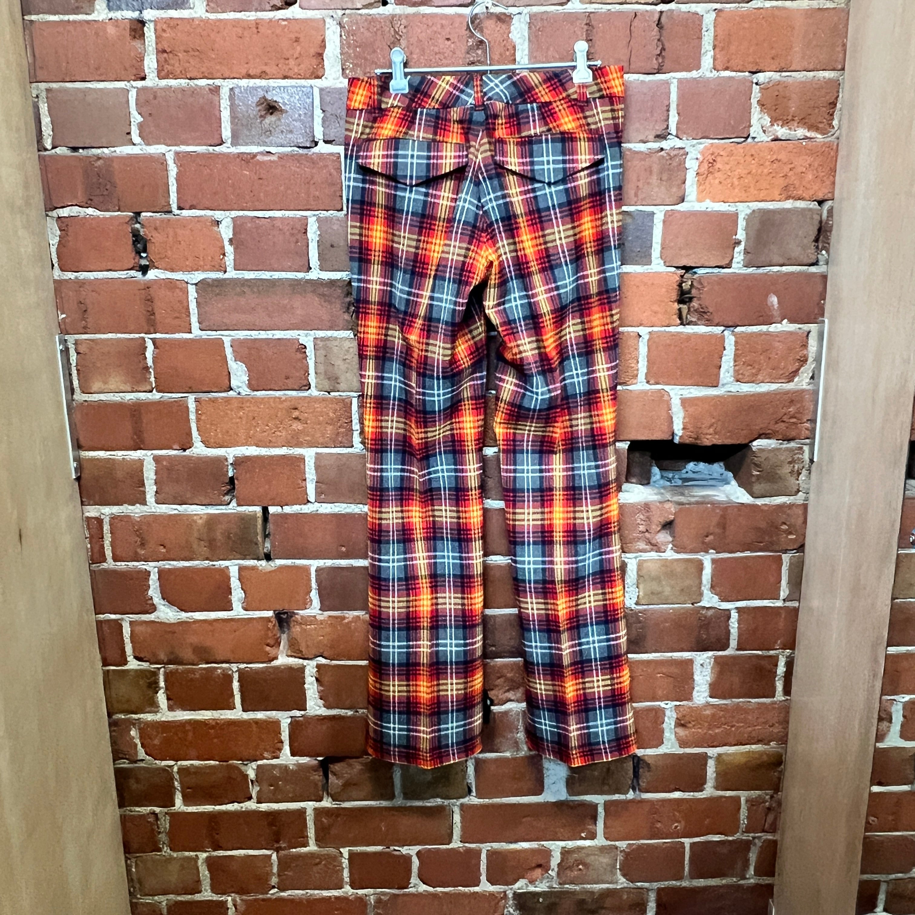 MOSCHINO tartan wool trousers