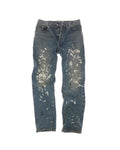 HELMUT LANG MENS STRAIGHT LEG JEAN WITH PAINT SPLATTER DETAILING