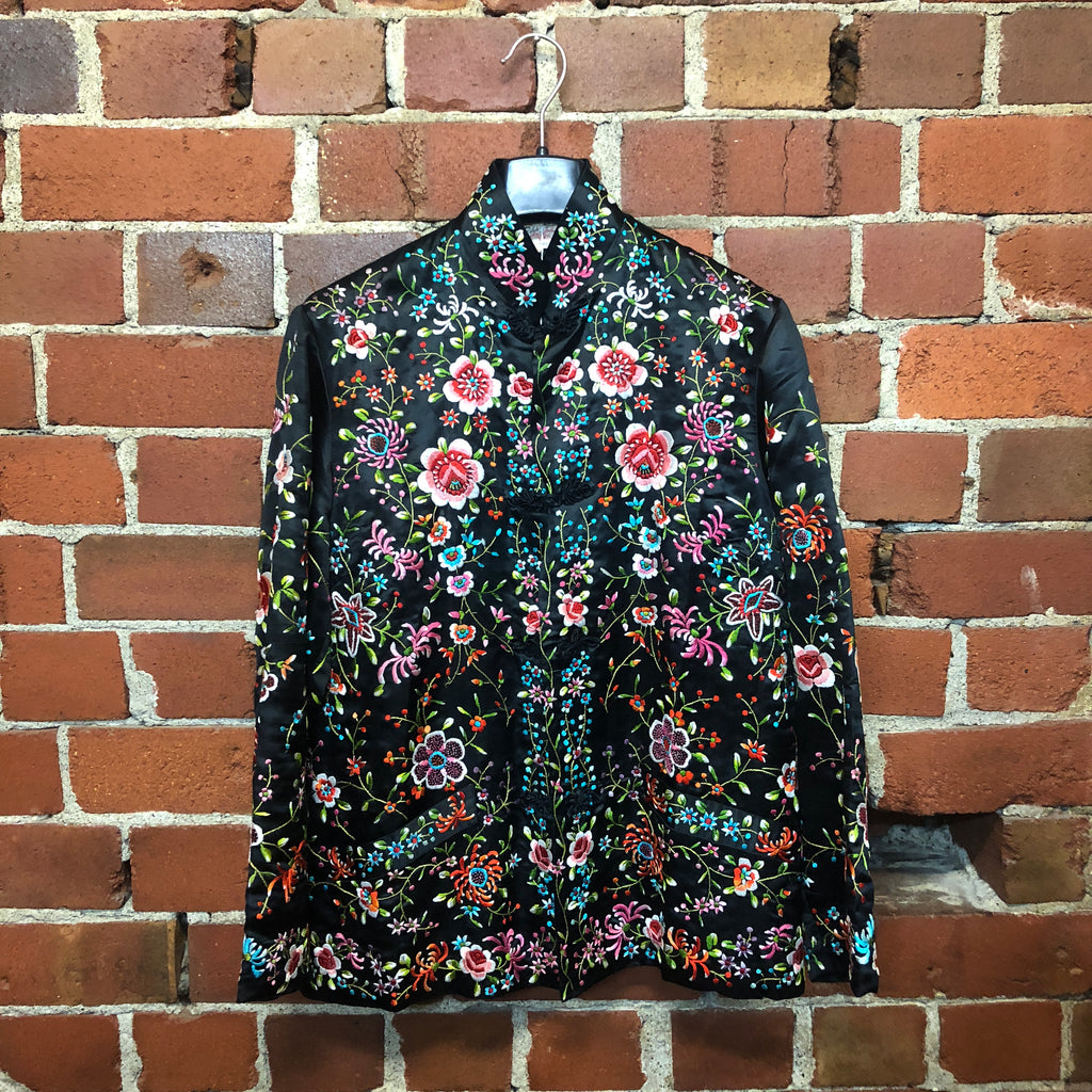 1960s silk embroidered oriental jacket