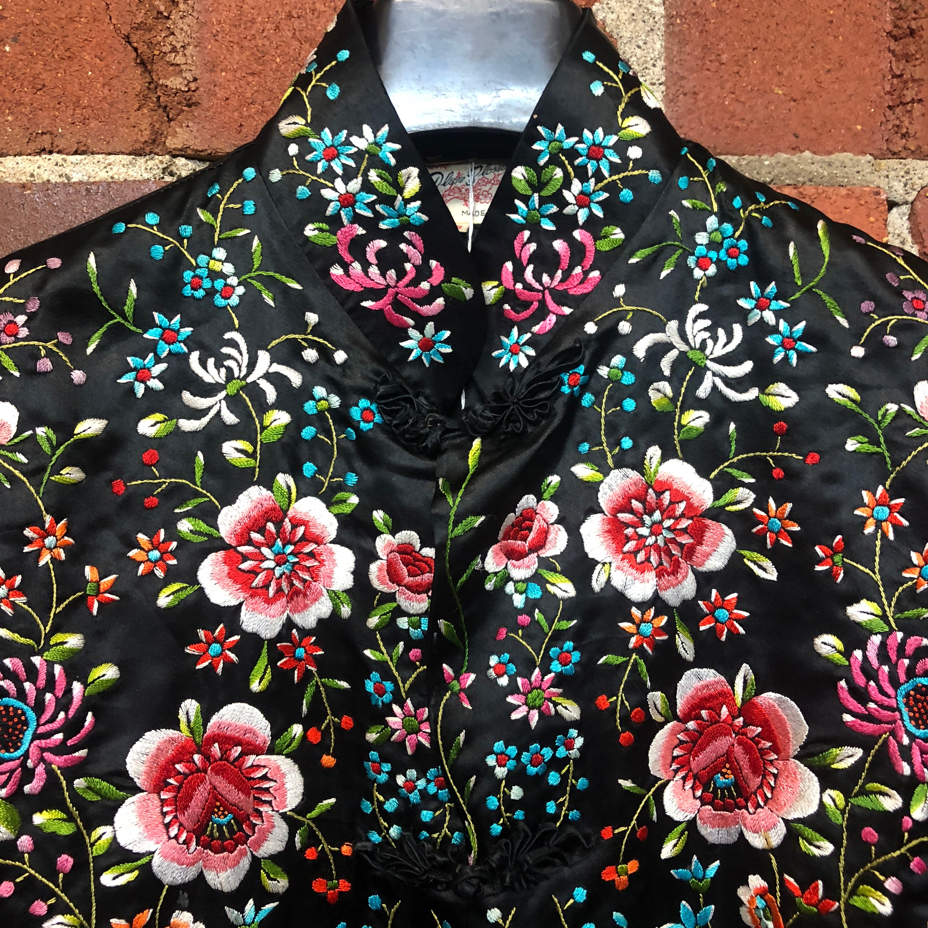 1960s silk embroidered oriental jacket