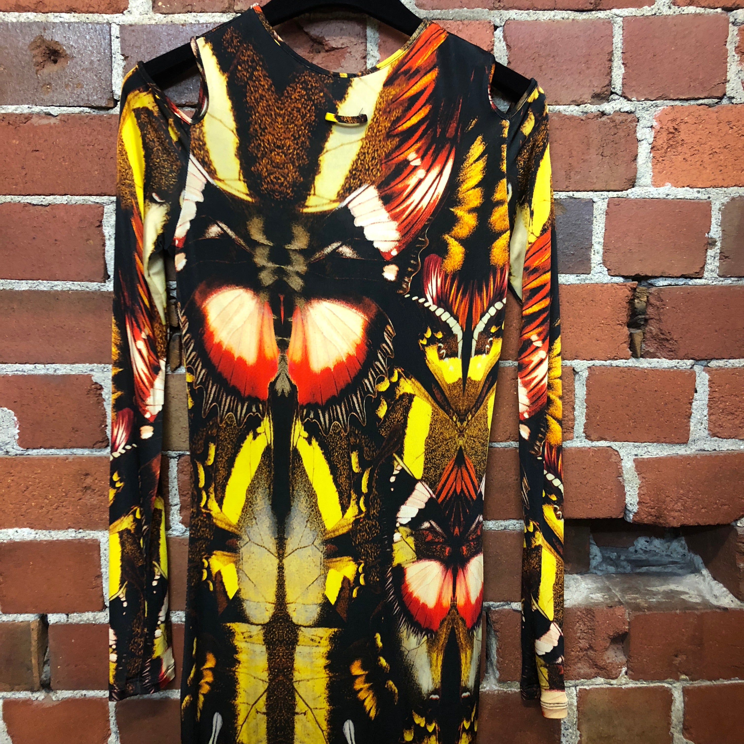 GAULTIER BUTTERFLY WING PRINT SEXY DRESS