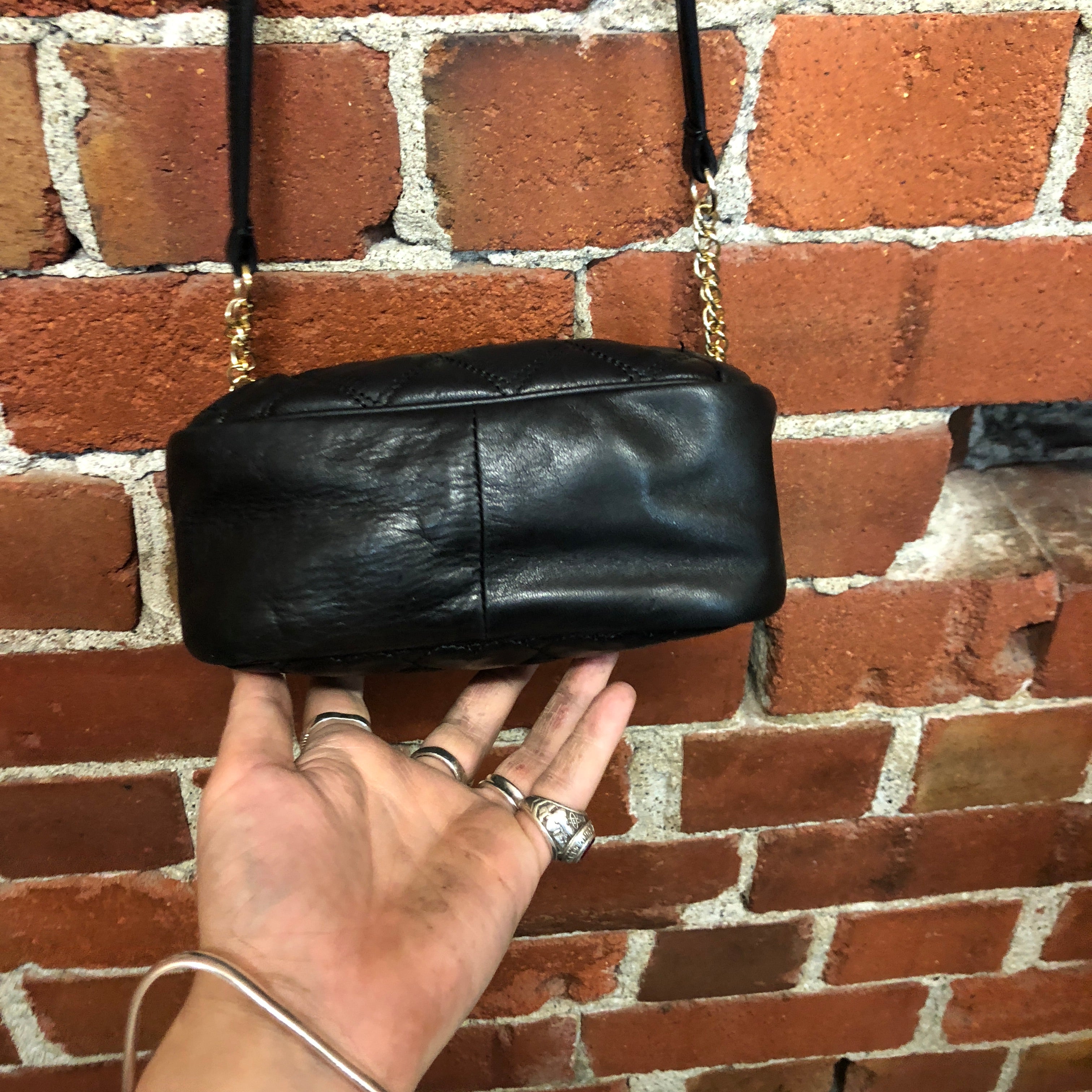MOSCHINO 1990s leather mini bag