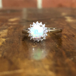 Sterling silver and Opal ring