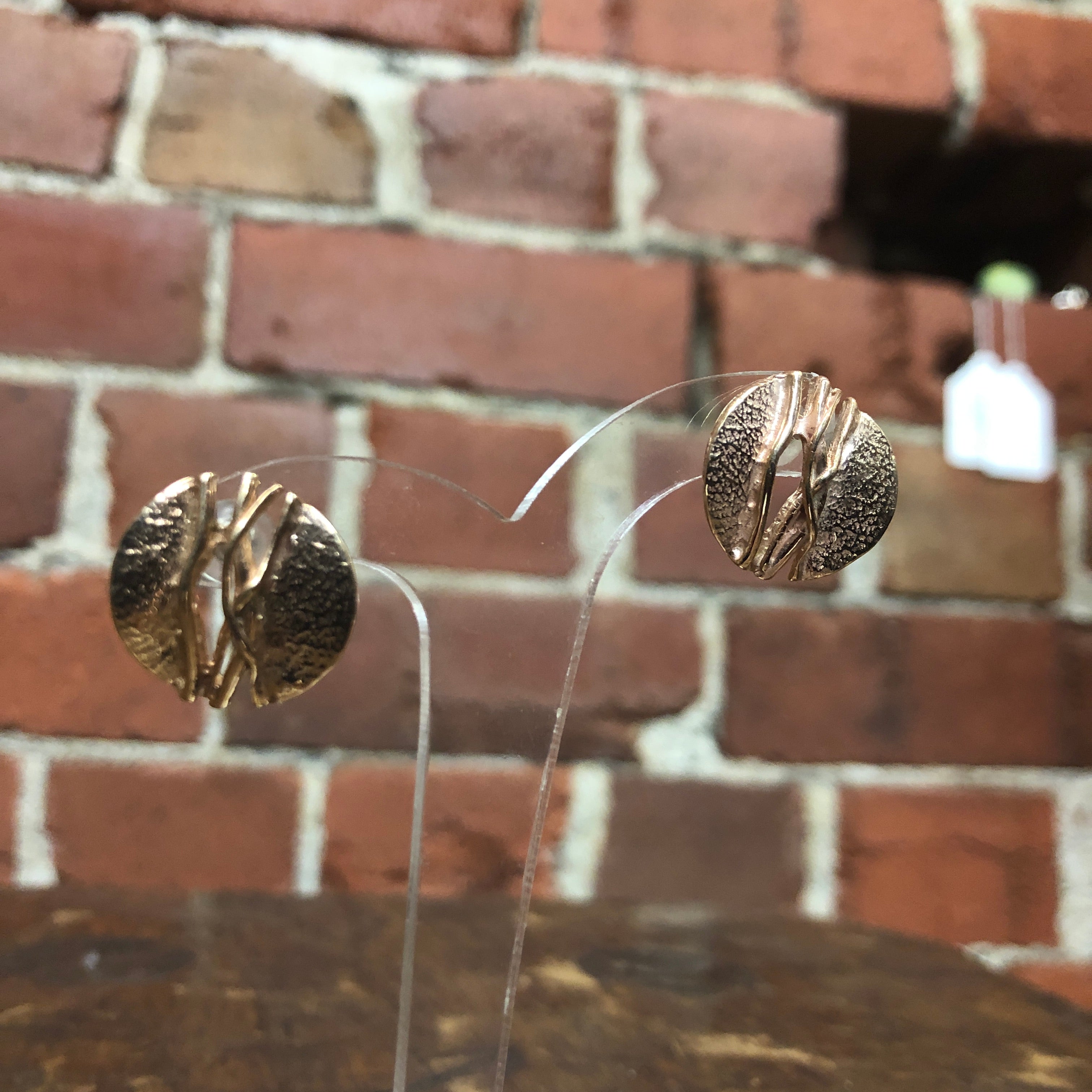MID CENTURY 9CT Rose gold earrings
