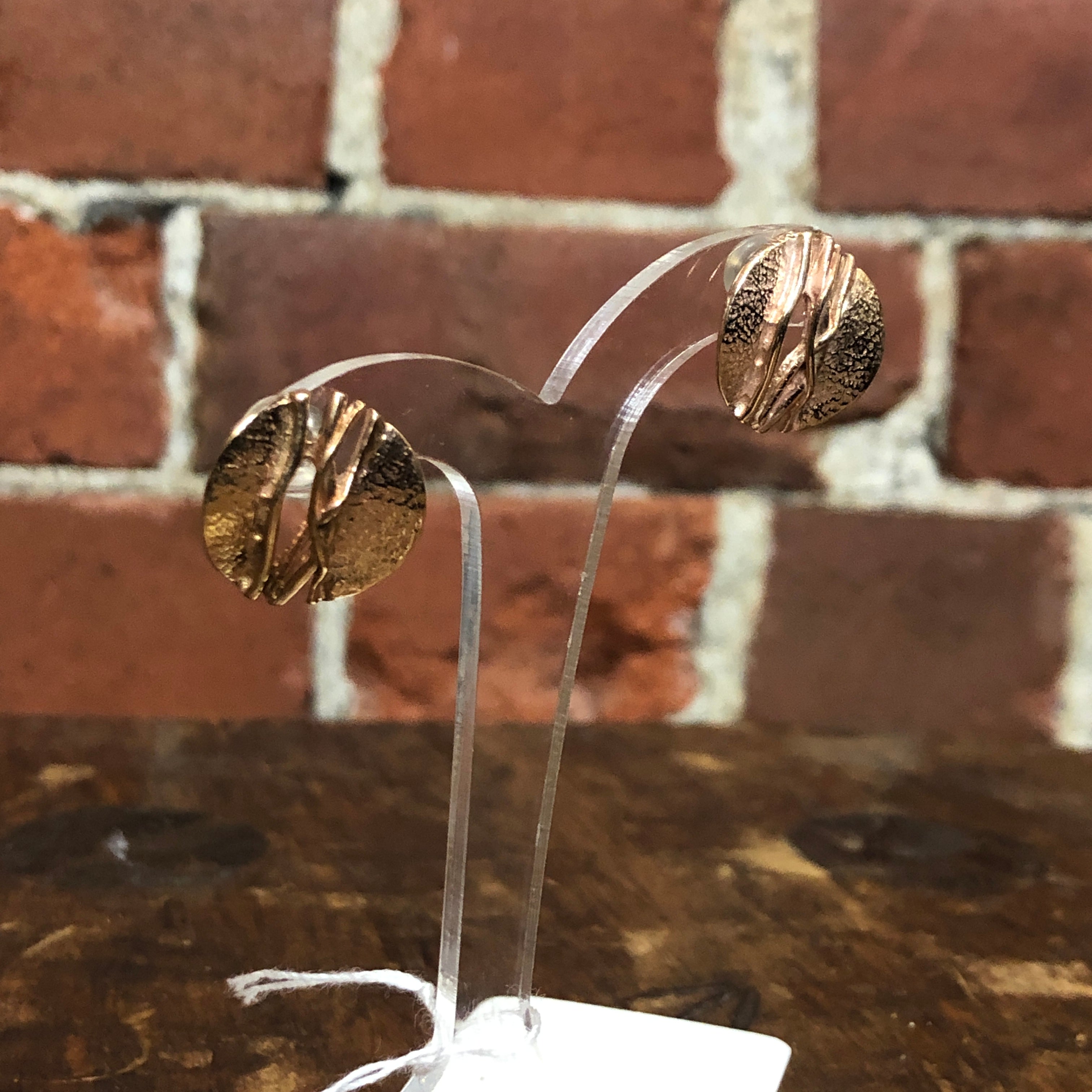 MID CENTURY 9CT Rose gold earrings