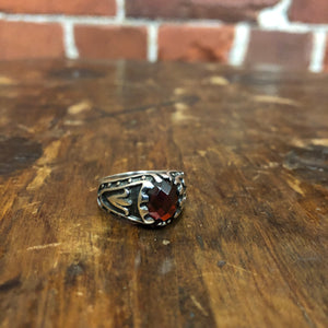 STG SILVER AND GLASS RING