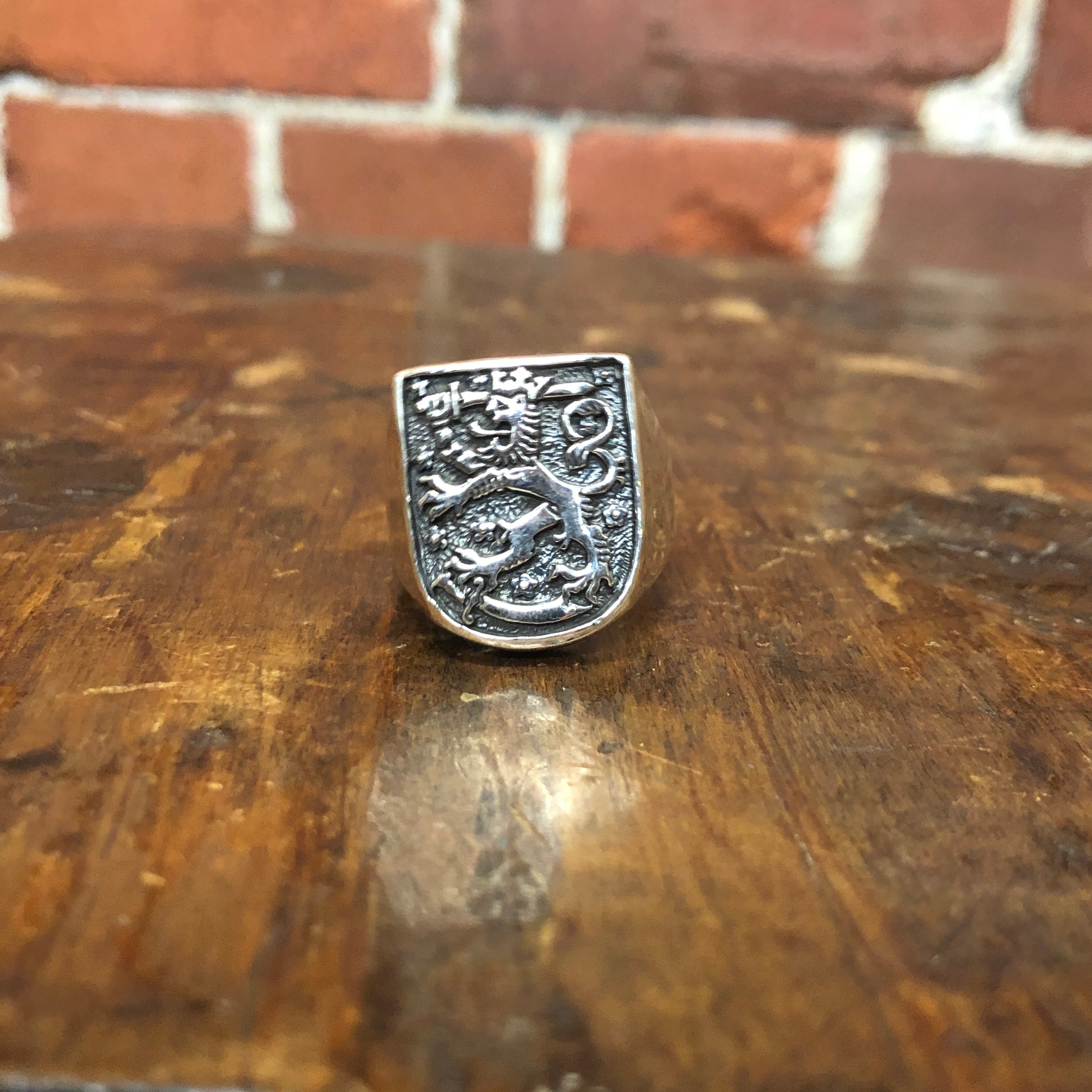 MEDIEVAL shield sterling silver ring