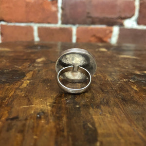 MOTHER OF PEARL  and sterling silver ring